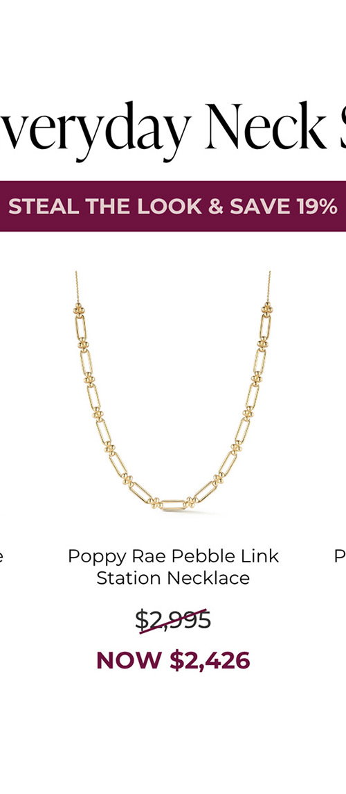 Poppy Rae Pebble Link Station Necklace - NOW $2,426