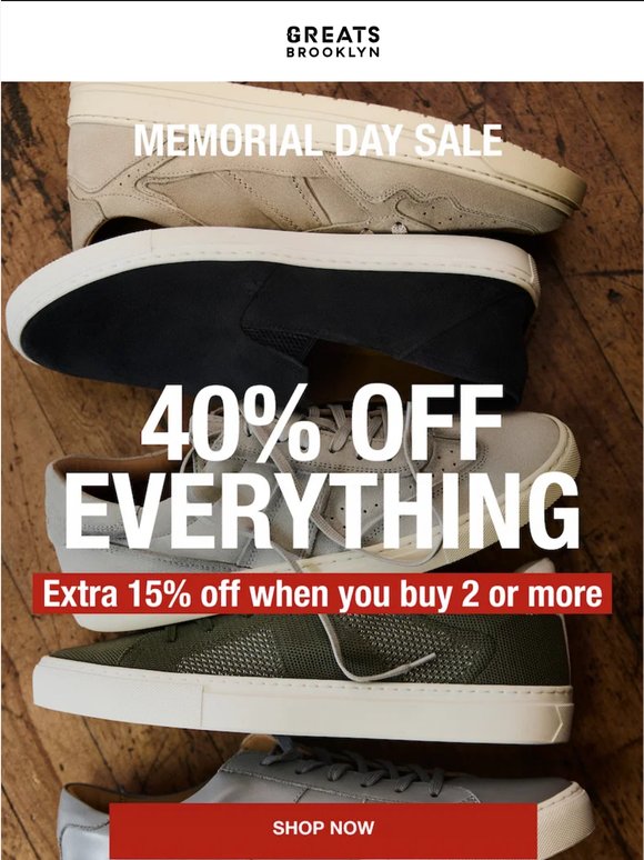 40% OFF EVERYTHING