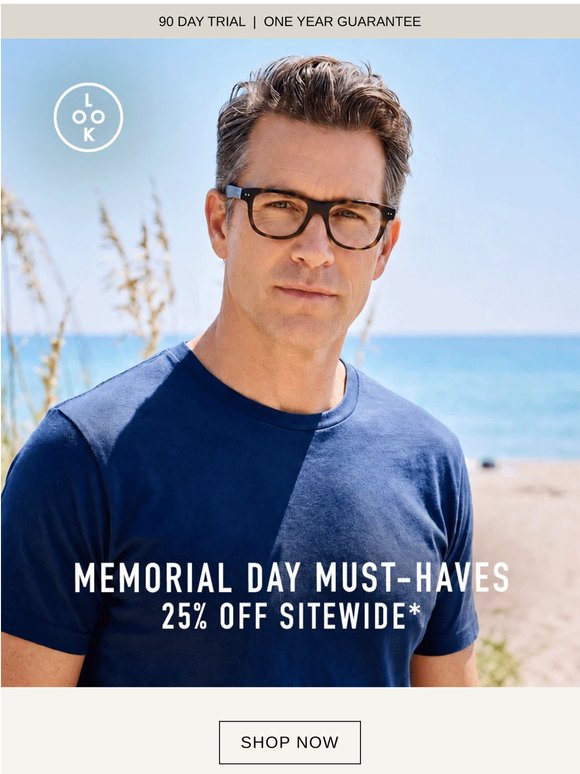 Memorial Day Sale: Save 25% Sitewide