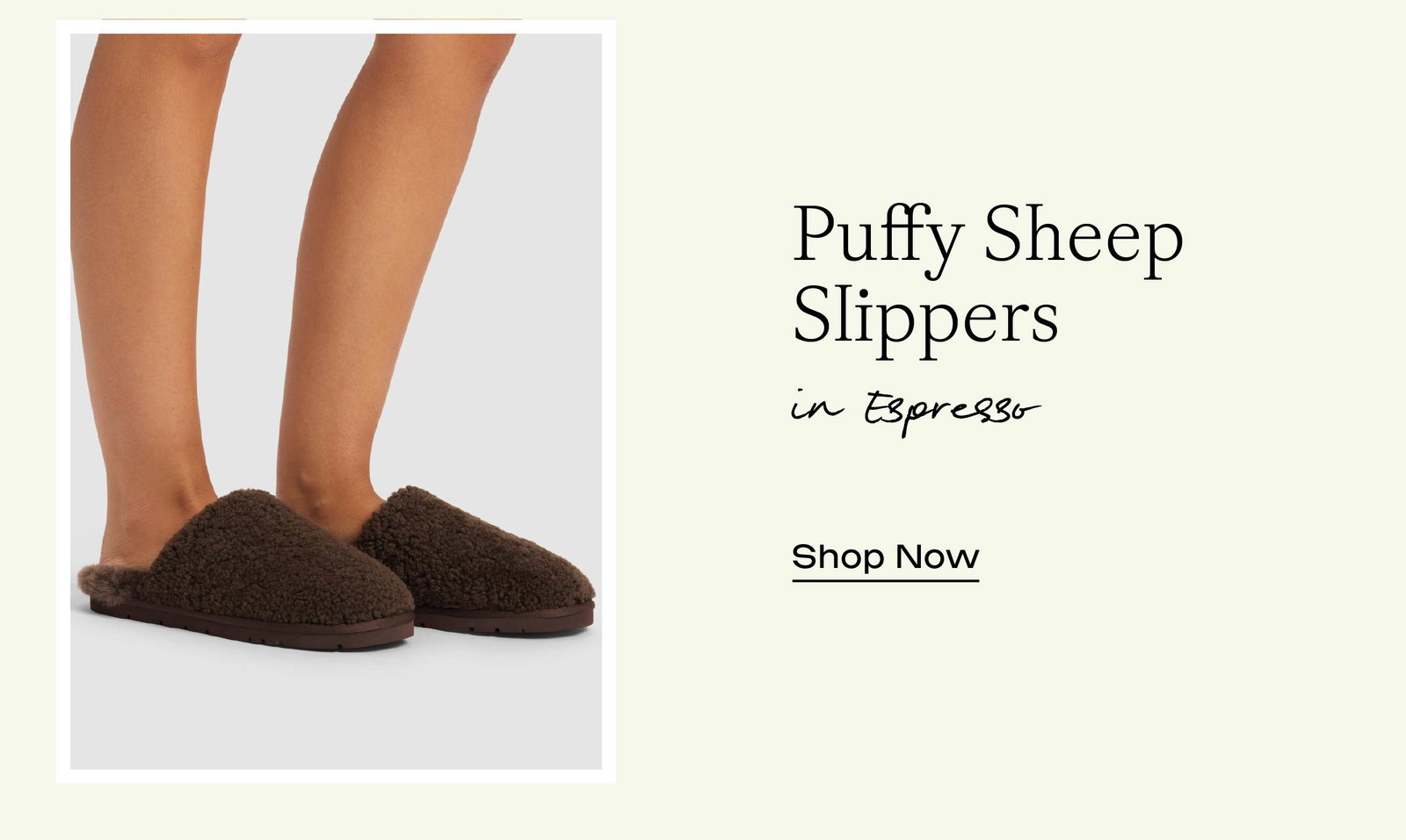 PUFFY SHEEP SLIPPERS in ESPRESSO - SHOP NOW