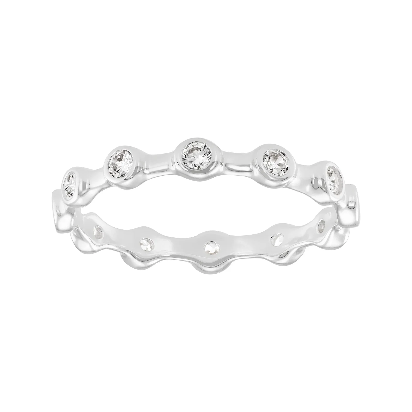 Retrospect Band Ring, White Cubic Zirconia