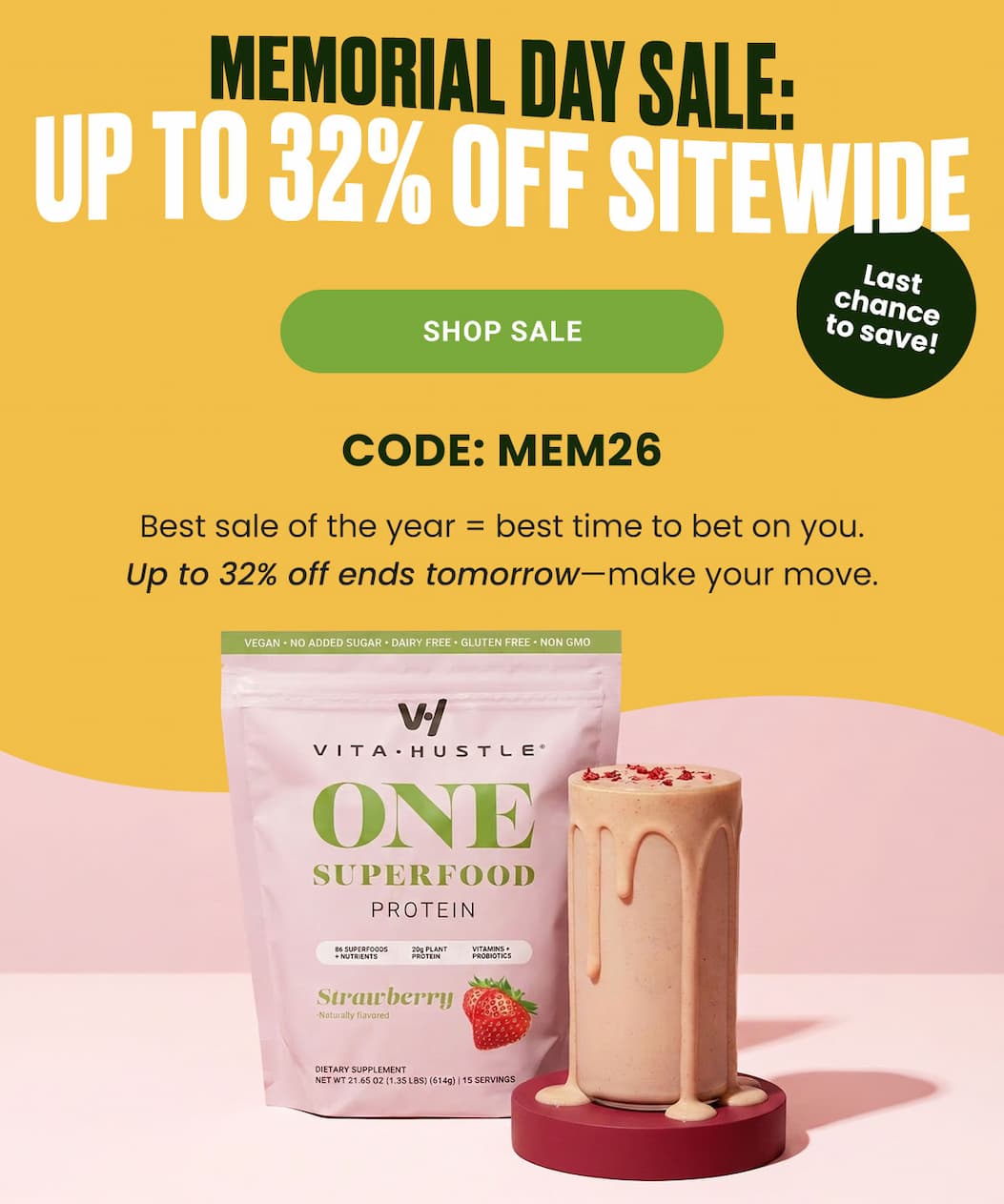  Up to 32% off with code MEM26 while supplies last.