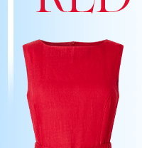 Linen Blend Belted Dress