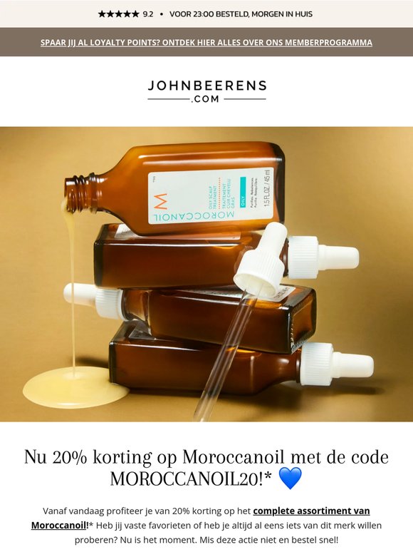 20% KORTING op MOROCCANOIL* 💙