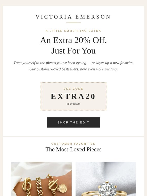An extra 20% off — just for you ✨