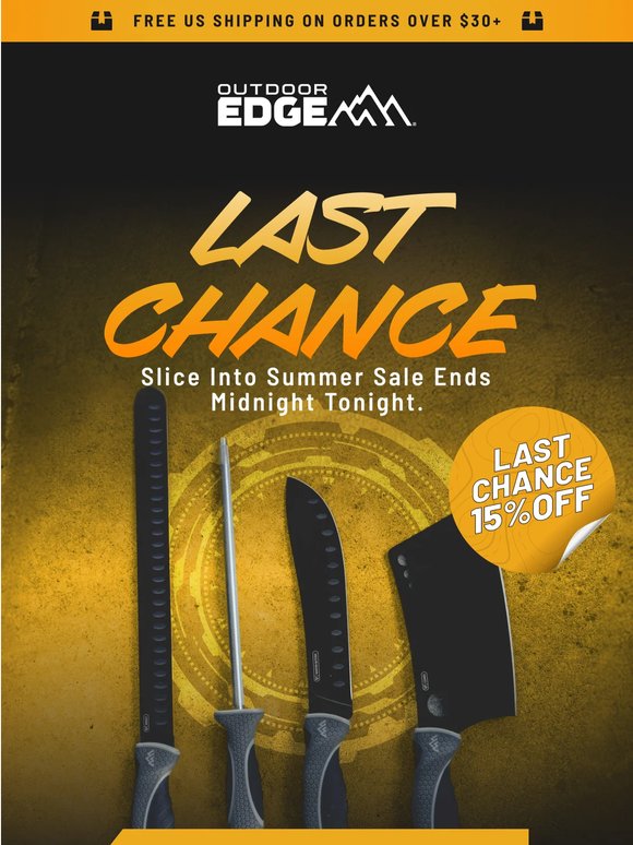 15% off ends at midnight tonight