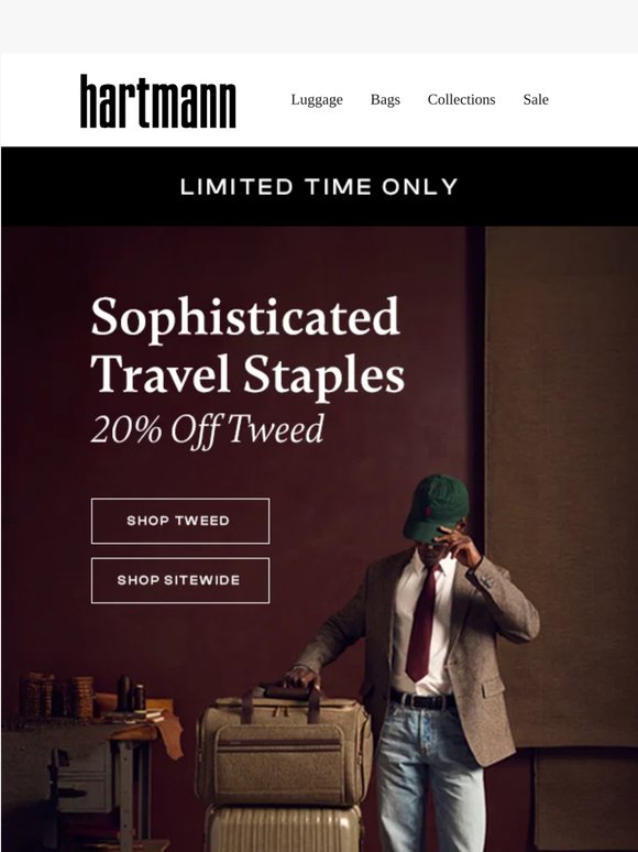 Limited Time Only: 20% Off Tweed