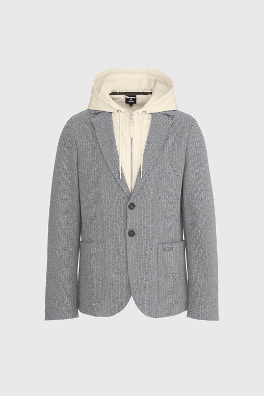 WELLS-K 2-in-1 Brushed Knit Blazer With Removable Bib for Men
