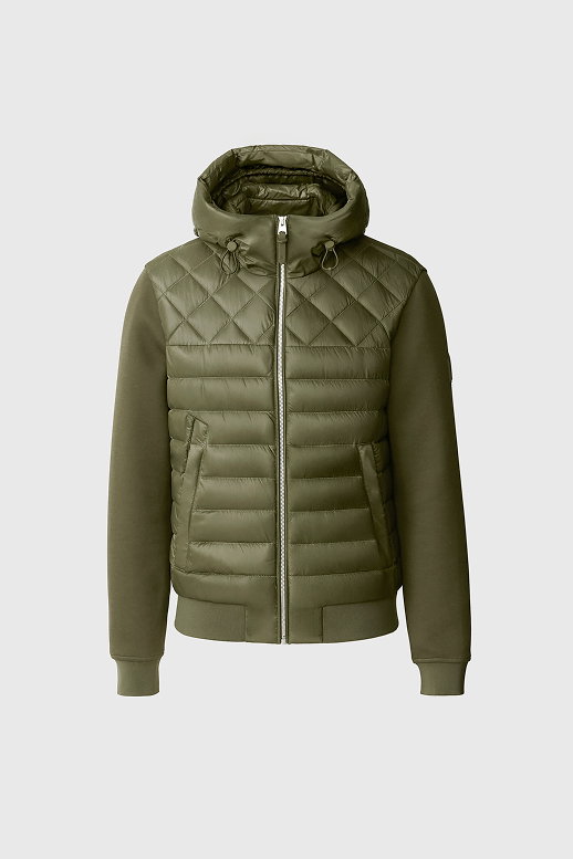 FLETCHER Mixed-Media Down Hooded Jacket for Men
