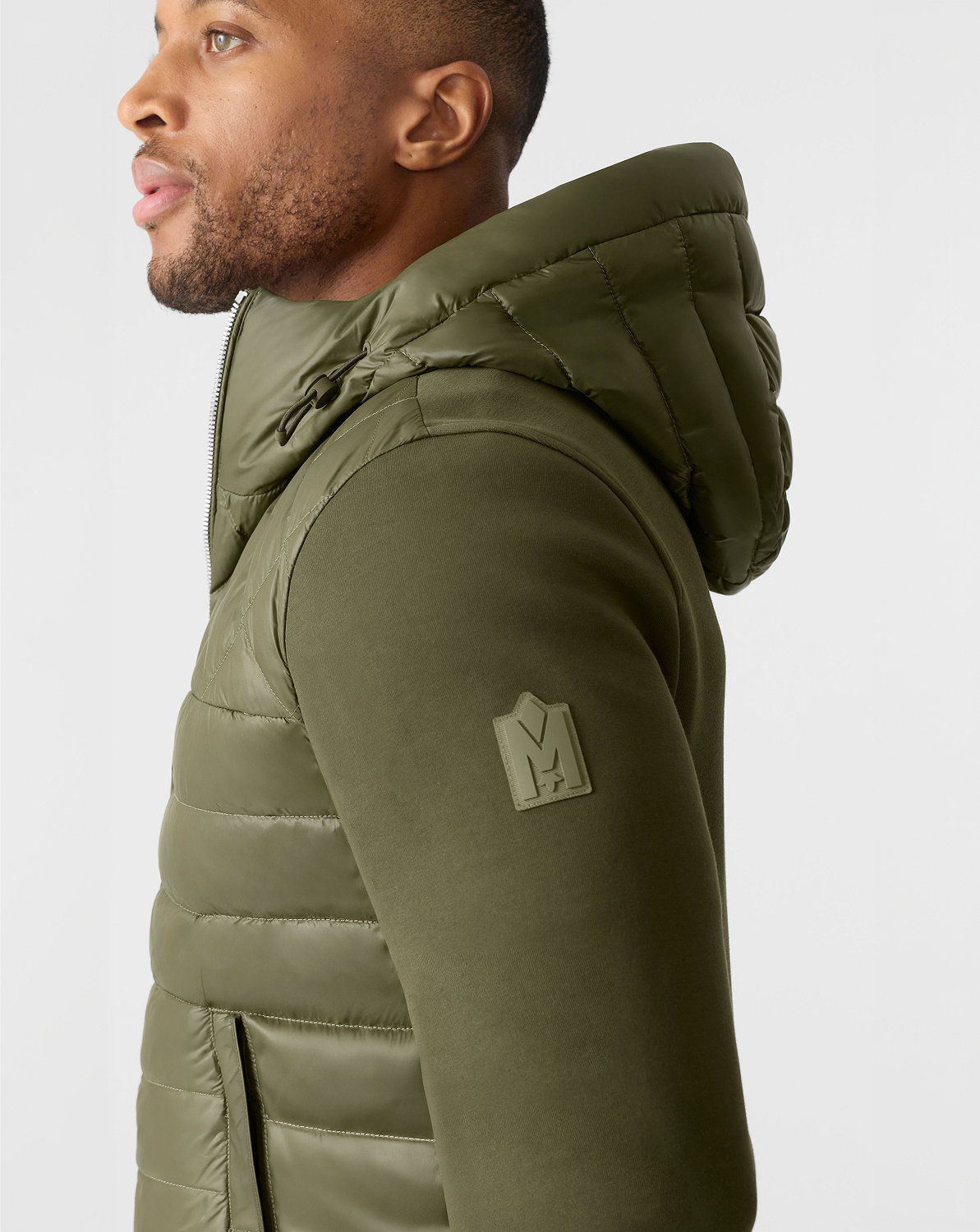 FLETCHER Mixed-Media Down Hooded Jacket