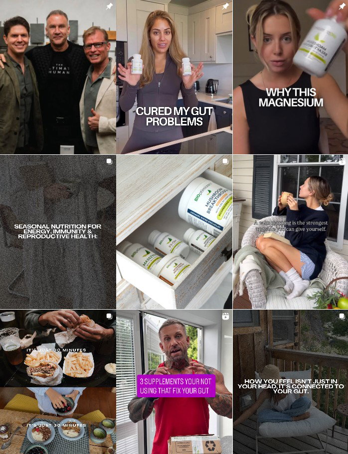BIOptimizers UK Instagram feed 