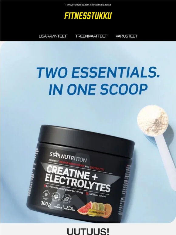 UUTUUS! Creatine + Electrolytes Star Nutritionilta