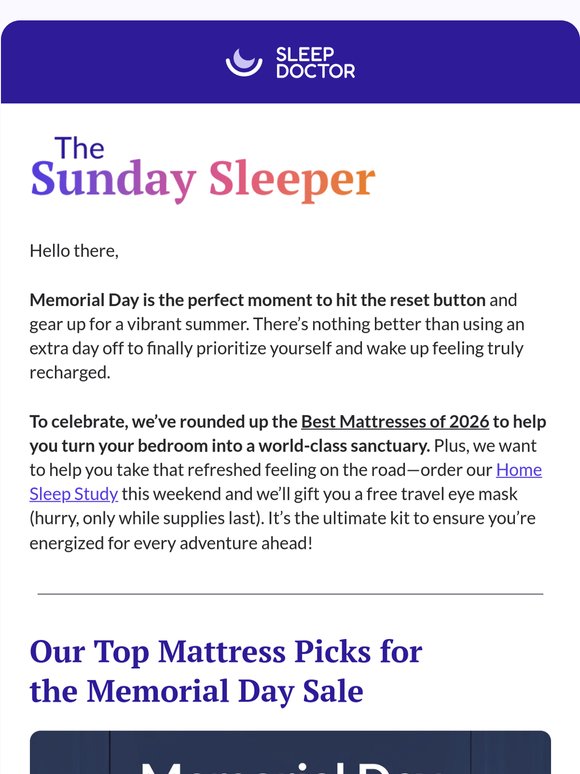 The Official Memorial Day Sale for 2026’s Best Mattresses 🇺🇸
