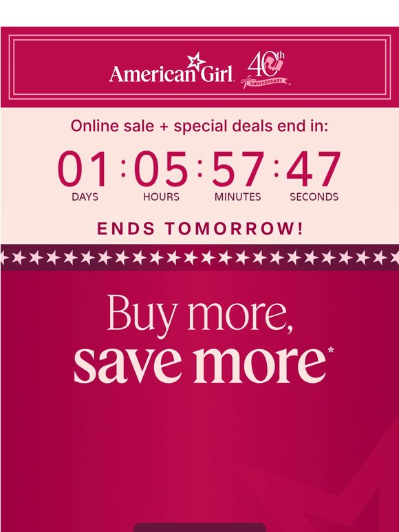 ⏰ Up to 25% off ends tomorrow