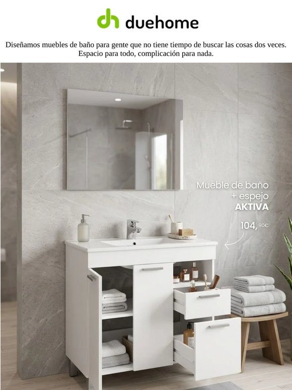 Estrena baño sin meterte en obras. 🛠️