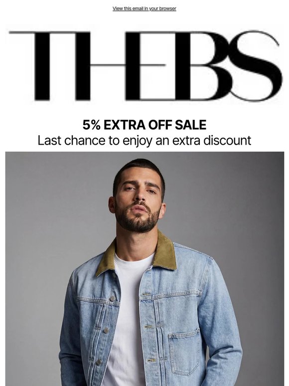 EXTRA 5% Ends tomorrow