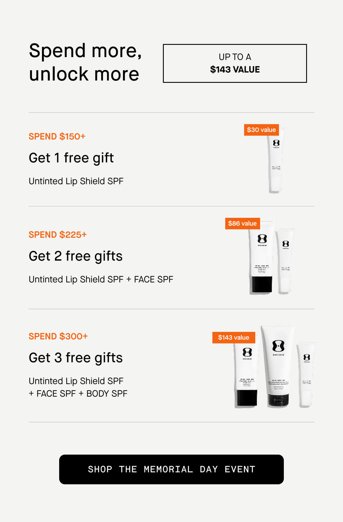 Spend more, unlock more
