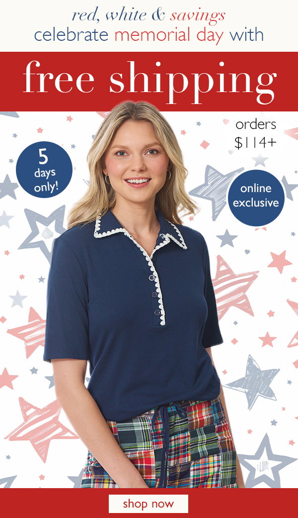 An image promoting free shipping for the Memorial Day sale at NorthStyle!