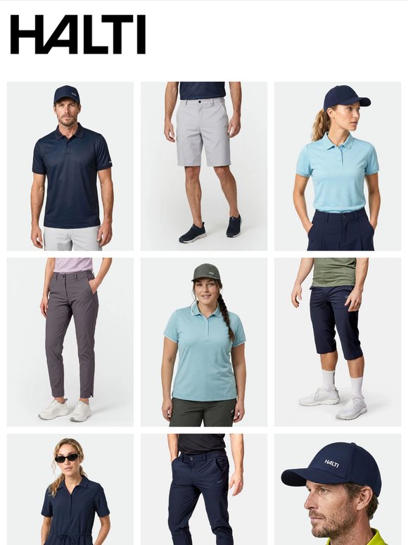 Sporttiset vaatteet vapaa-aikaa ja golfkentälle