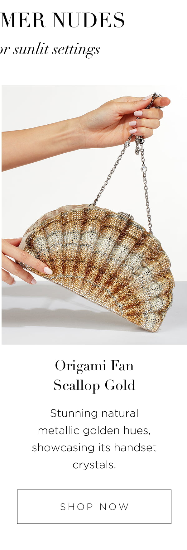 Origami Fan Scallop Gold