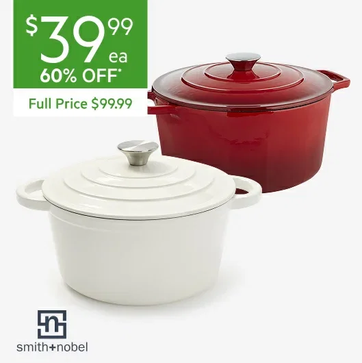 SMITH+NOBEL Traditions Cast Iron 4L Casserole Pot