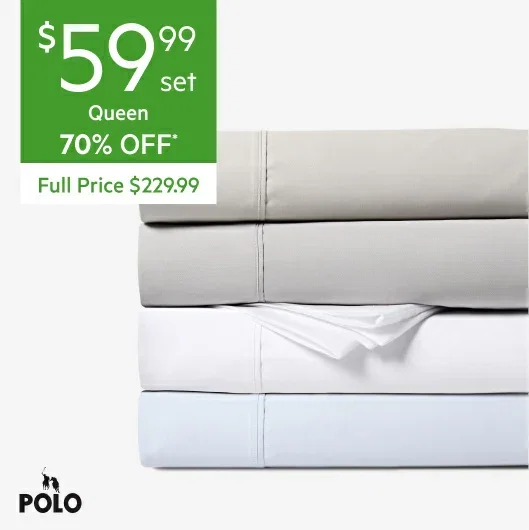 POLO 1500 Thread Count Cotton Rich Sheet Set QB
