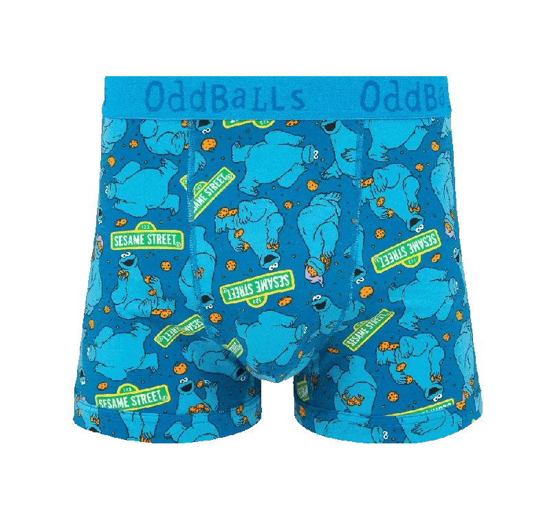 Image of Cookie Monster - Mens Cotton Boxer Shorts