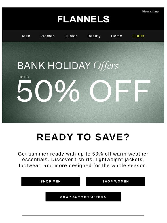 Bank holiday offers this way