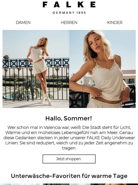 Unterwäsche, so leicht wie der Sommer