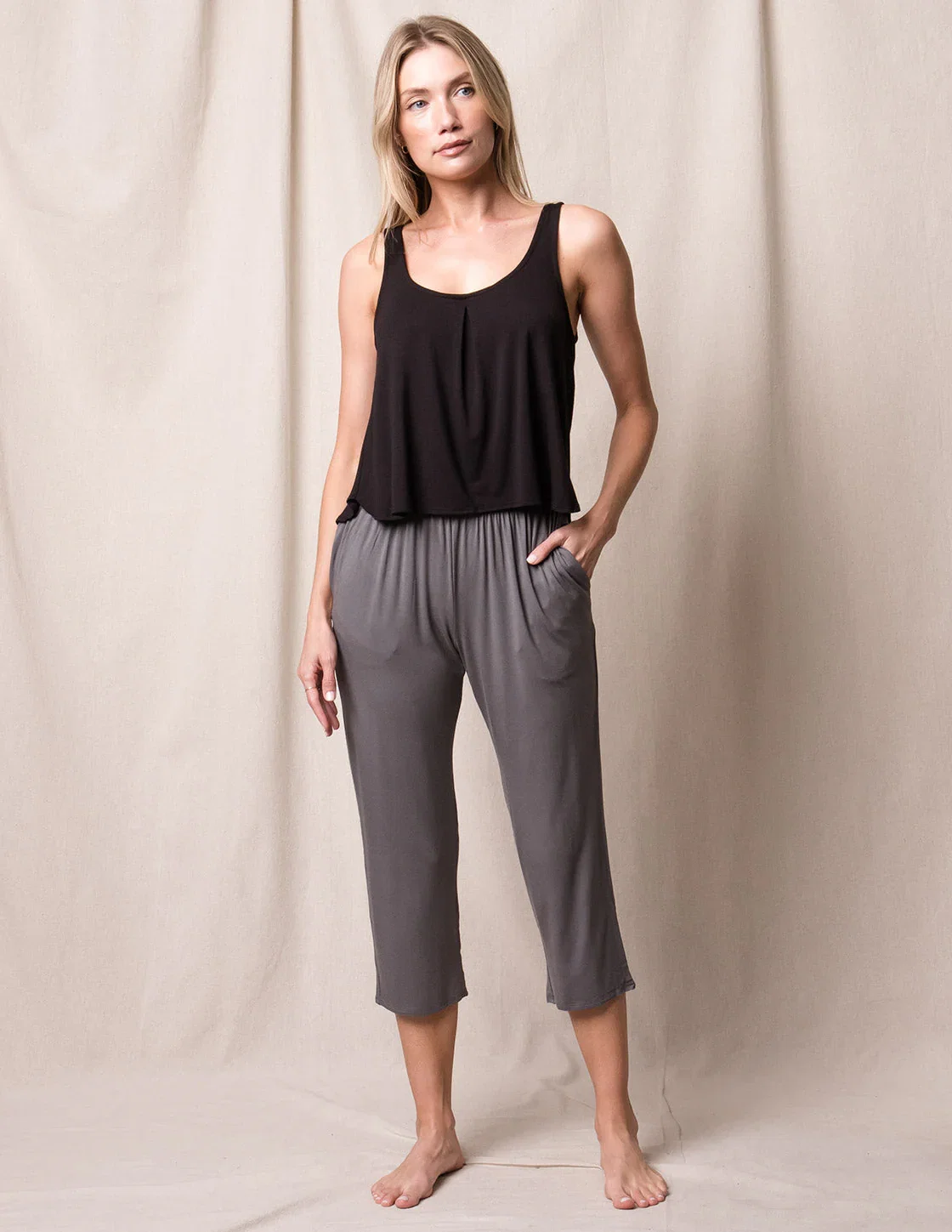 Image of Bamboo Crop Pajama Pants