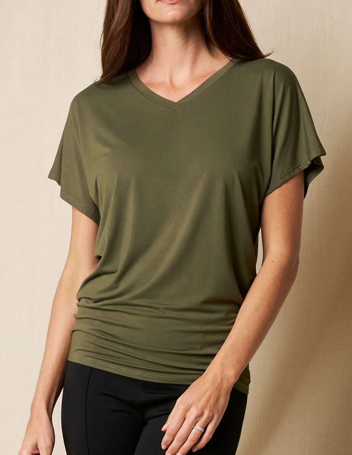 Image of Bamboo Dolman Tunic - Olive- XS and 2XL Only
