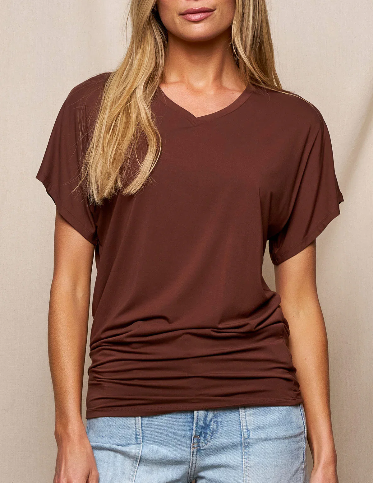 Image of Bamboo Dolman Tunic - Cocoa