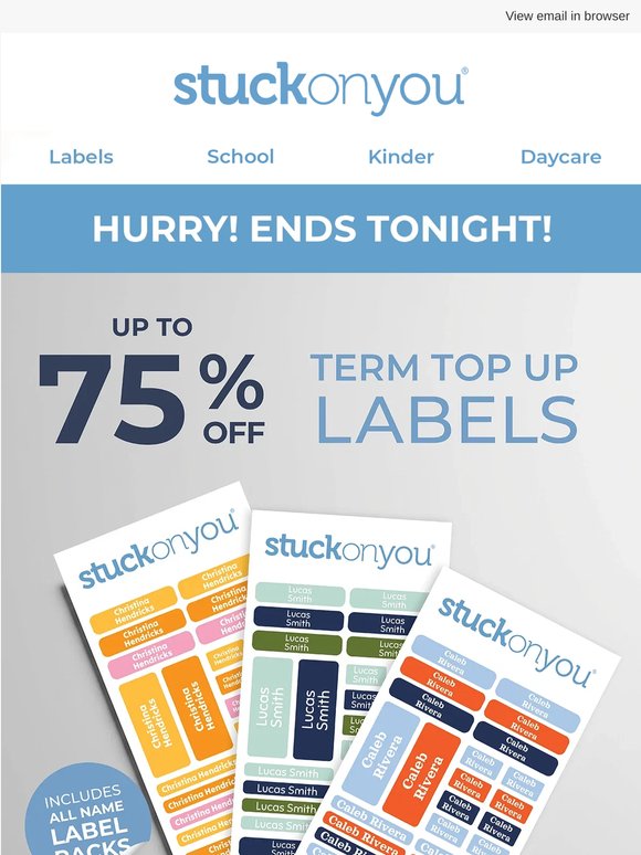 30% Off All Labels Ends Tonight! Hurry! 🎉