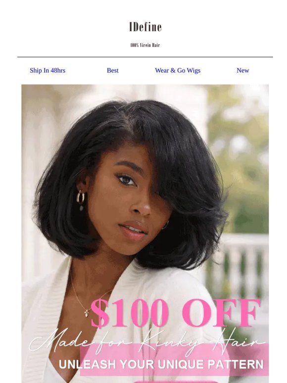 Unlock $100 Savings on Kinky Twist Wigs! 💖