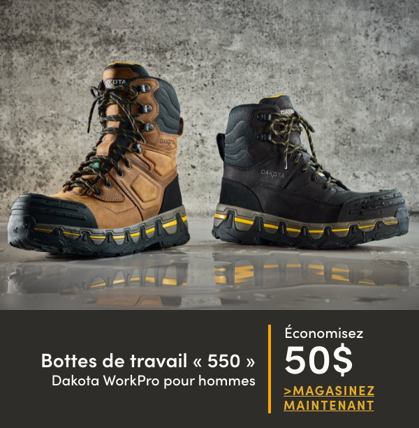 Bottes de travail « 550 » Dakota WorkPro pour hommes économisez 50$