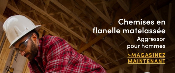 Chemises en flanelle matelassée Aggressor pour hommes économisez 25%