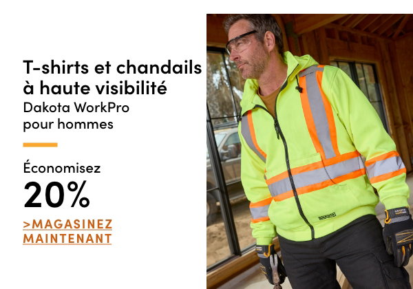 T-shirts et chandails à haute visibilité Dakota WorkPro pour hommes économisez 20%