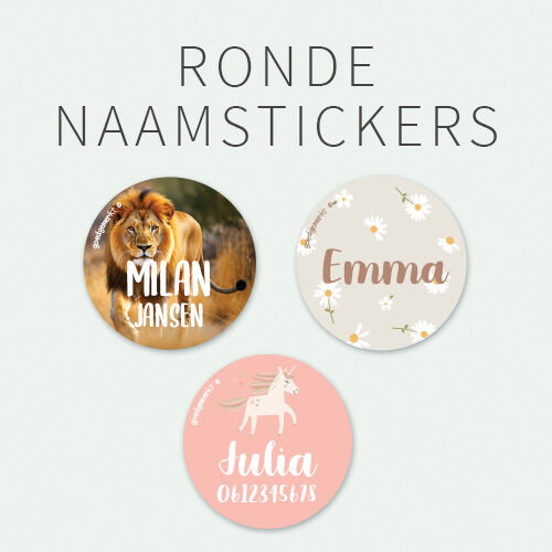 Ronde Naamstickers