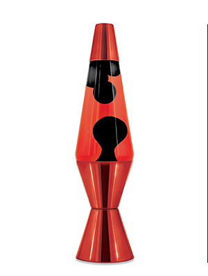 14.5 Inch Red and Black Lava Lamp