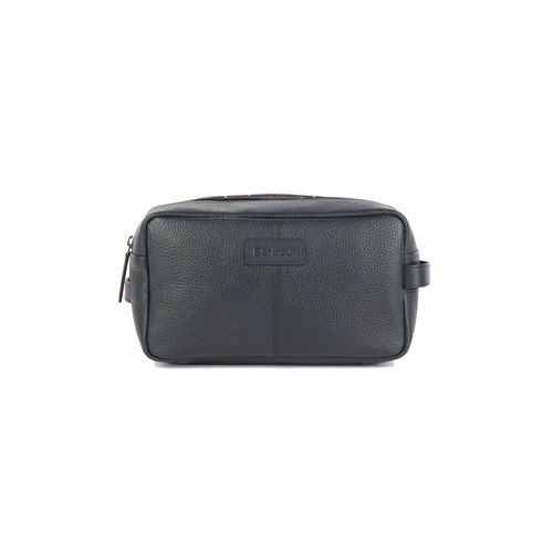 Barbour Highgate Leather Washbag Black