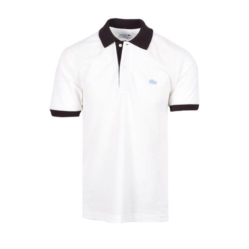 LACOSTE POLO SHIRT WHITE/BROWN