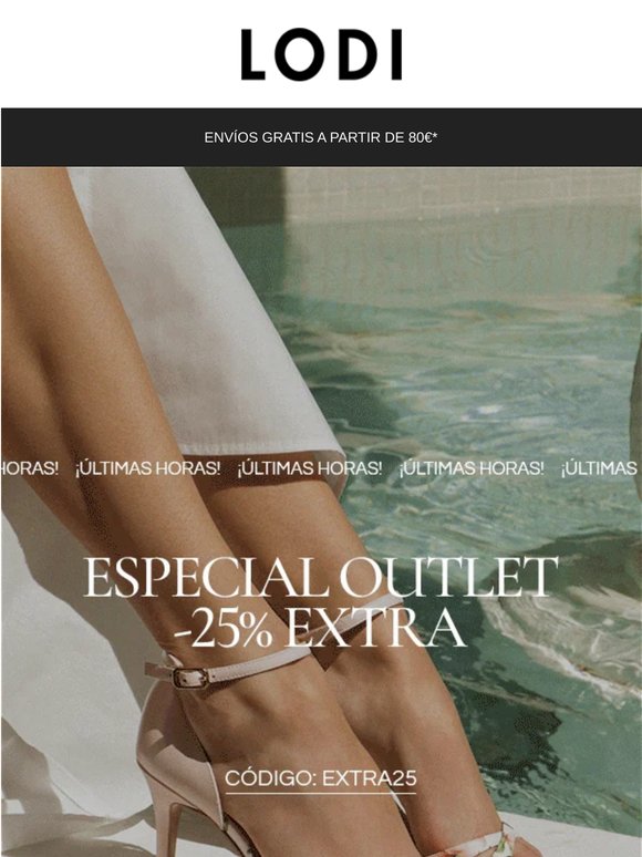 ¡Últimas horas! Outlet -25% de descuento EXTRA