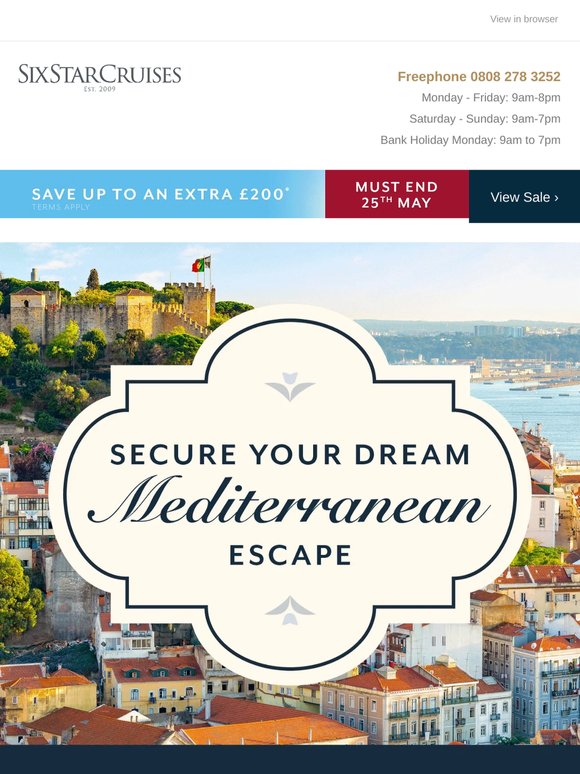 Secure a Luxury Mediterranean Escape from JUST £1,464pp