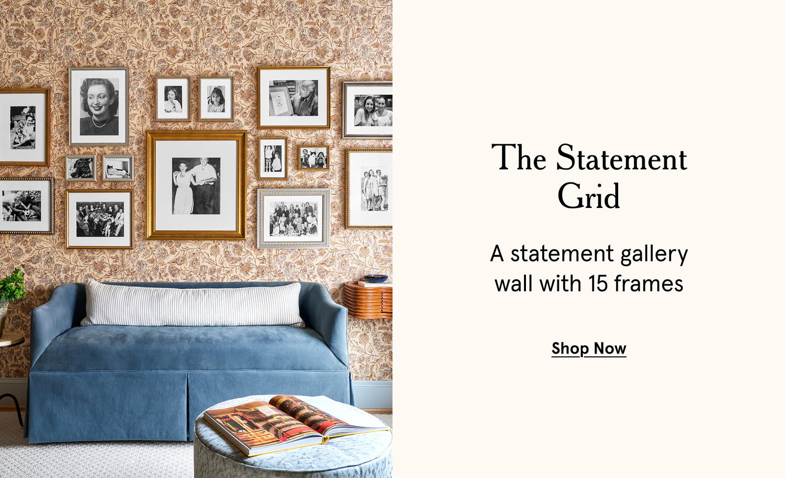 The Statement Grid. A statement gallery wall with 15 frames.
