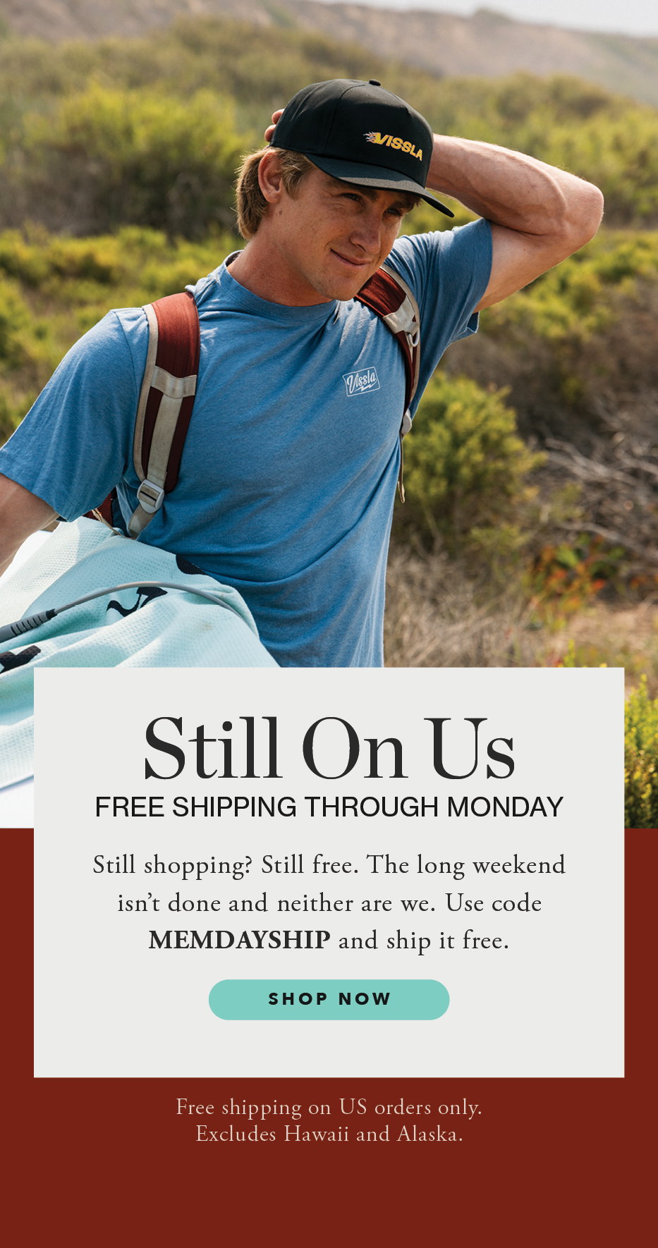 Code: MEMDAYSHIP at checkout