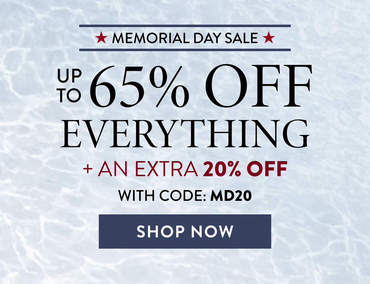Up To 65% Off Everything + An Extra 20% Off | With Code: MD20 | Shop Now