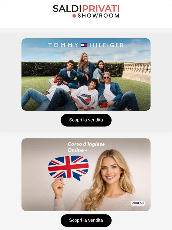 Ciao —: TOMMY HILFIGER, KIPLING, MARC MALONE e 10 nuove vendite oggi online