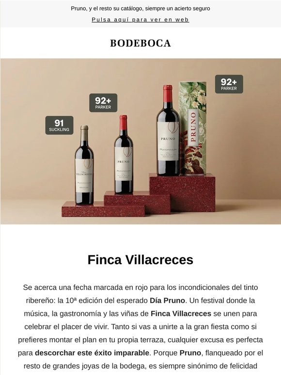 Calienta motores para el Día Pruno con Finca Villacreces 🎶🍷