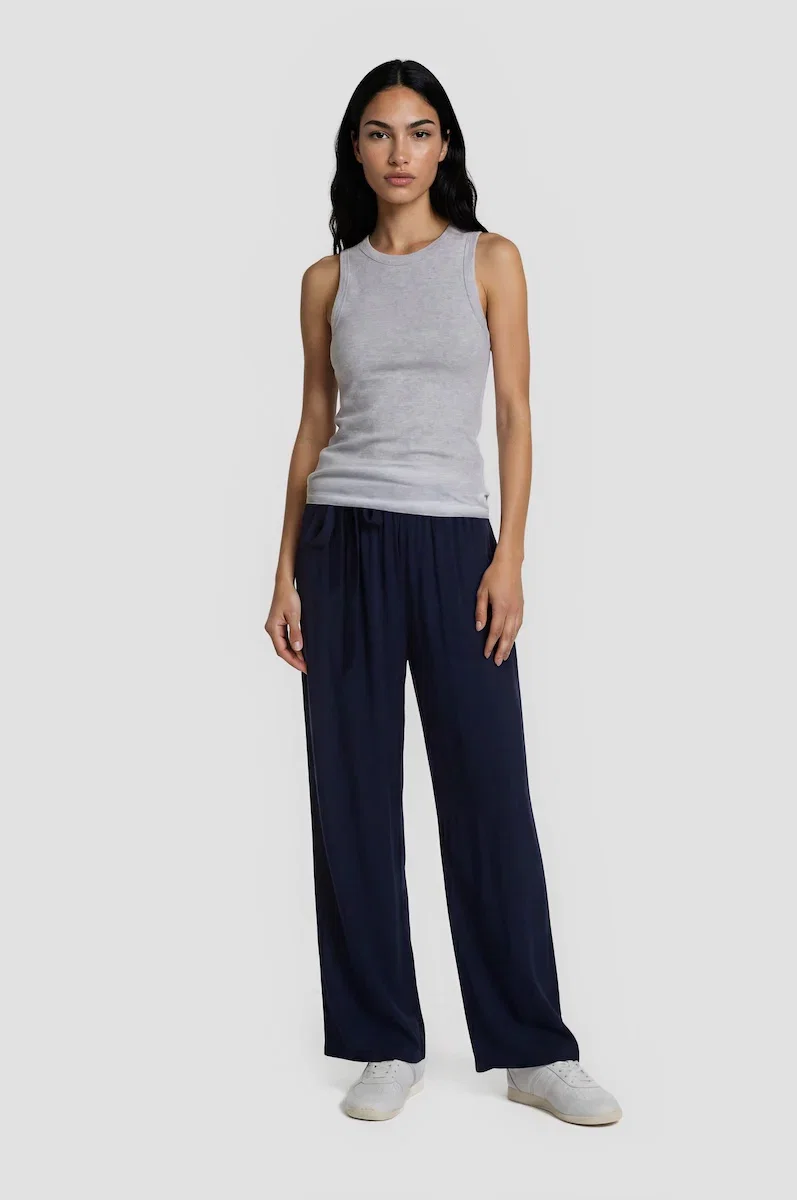 Image of Cropped Pants - Navy