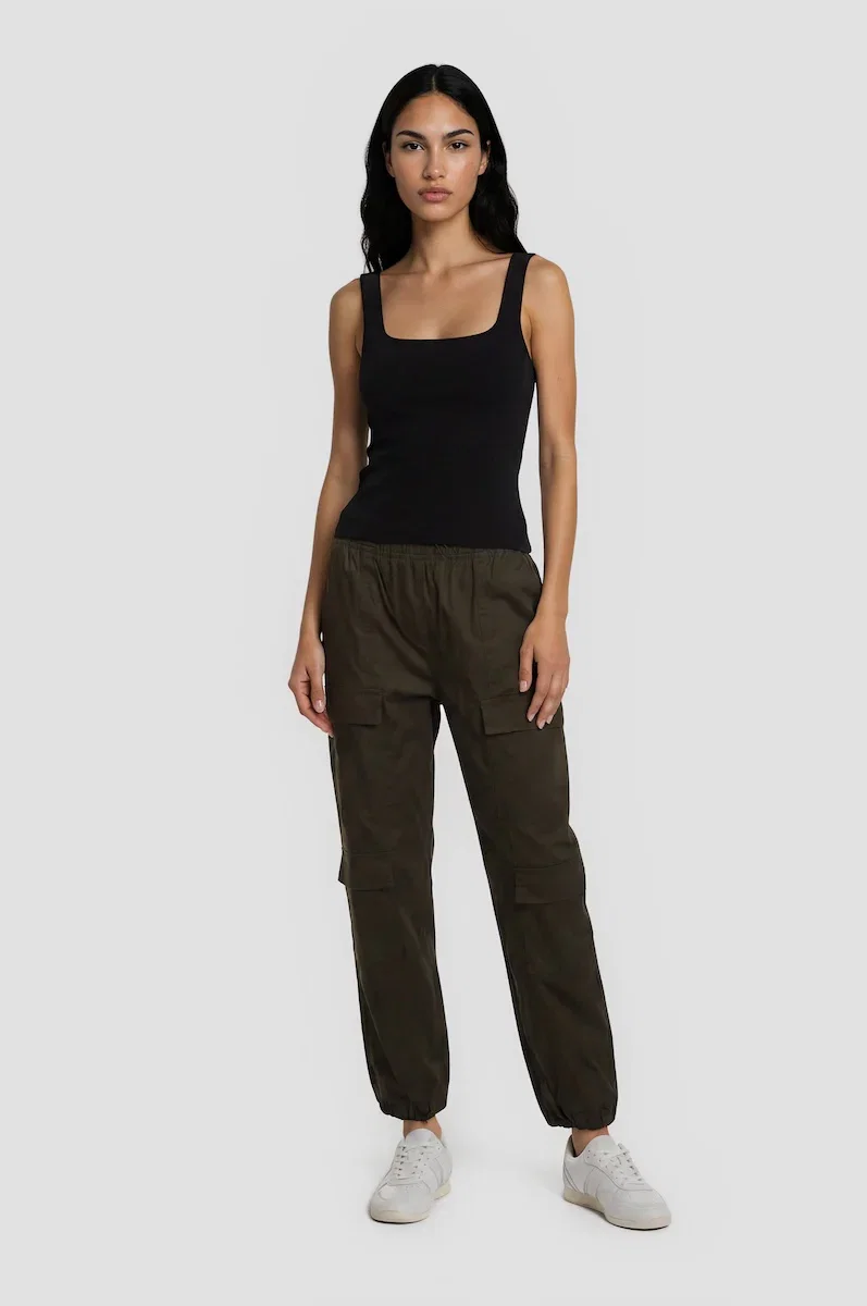 Image of Double Pocket Cargo Pants - Green